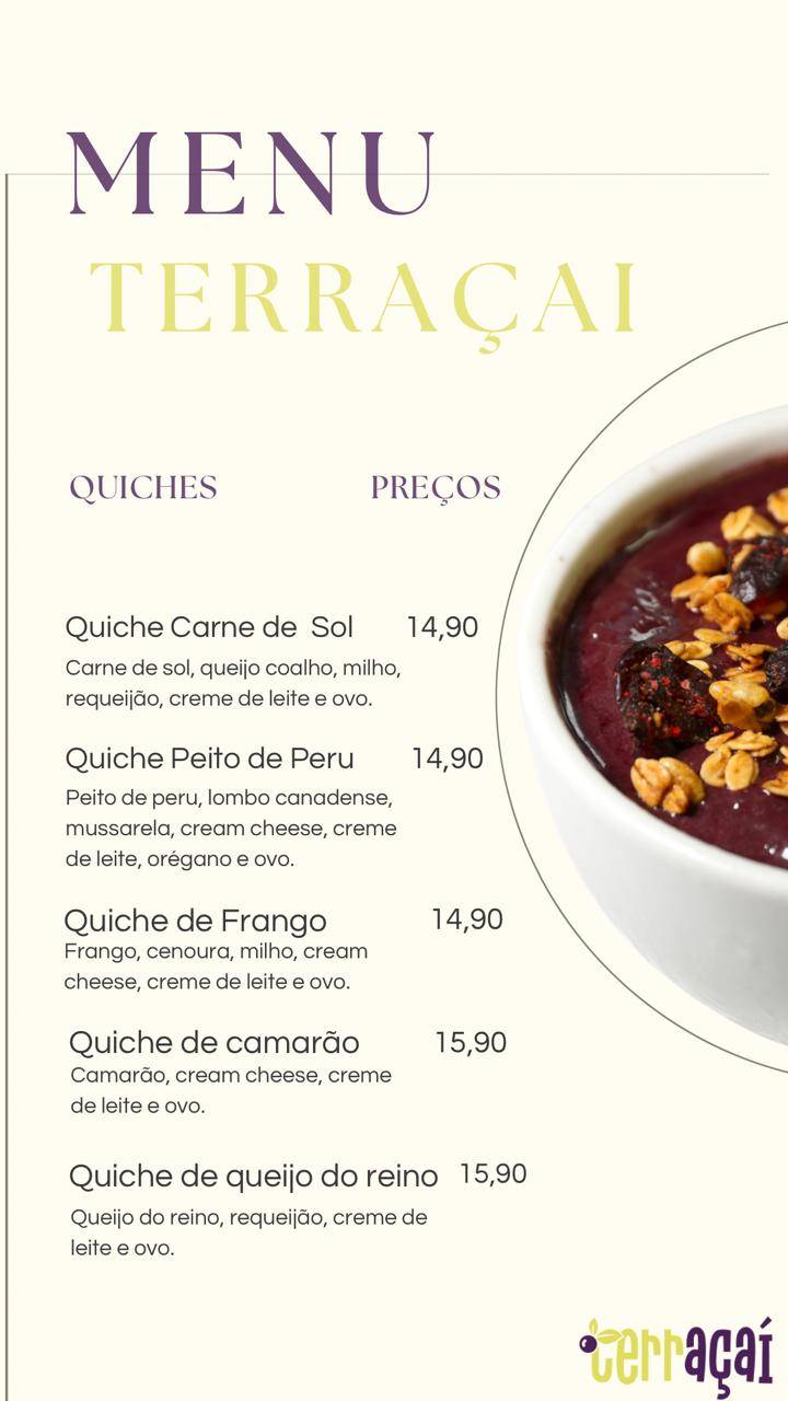 TerrAçai меню