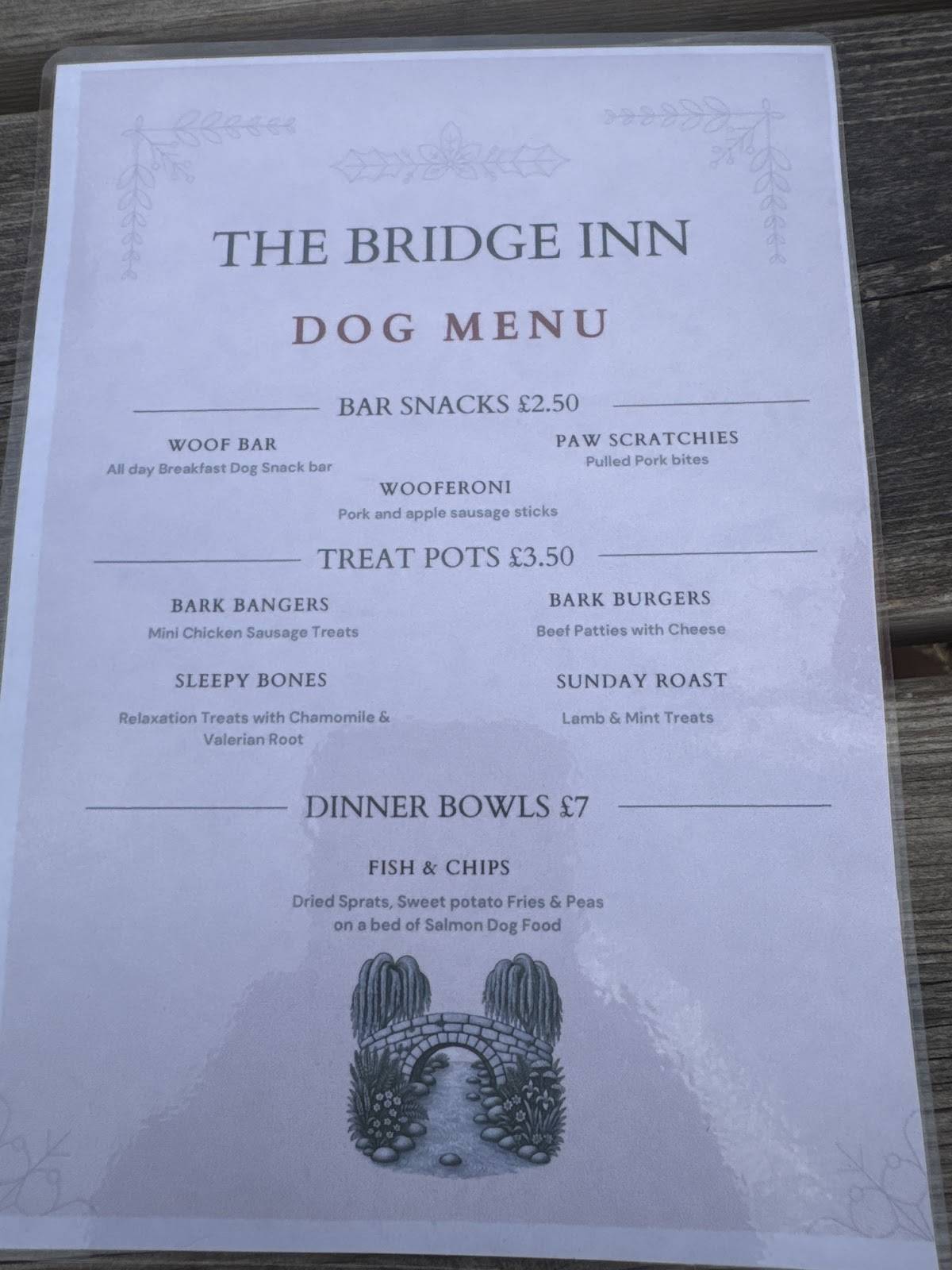 The Bridge Inn меню