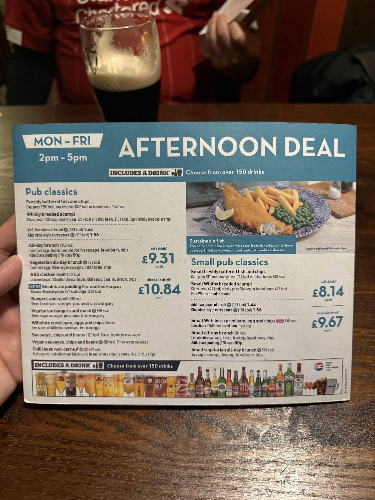 The Fall Well - JD Wetherspoon меню