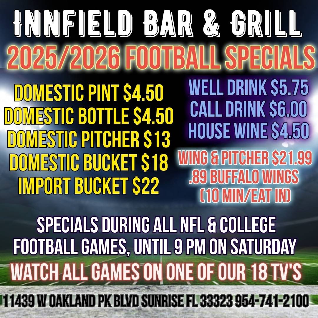 The Inn Field Bar & Grill меню