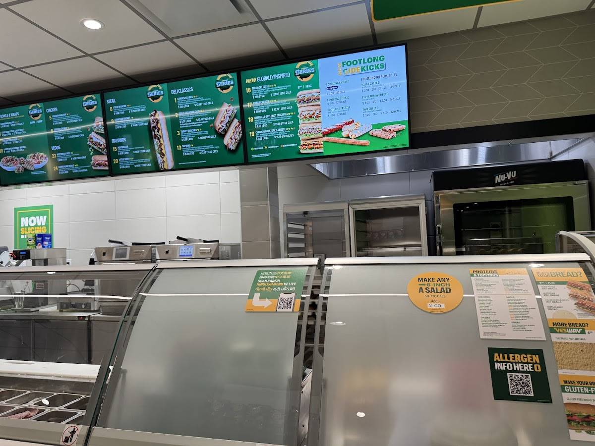 Subway меню
