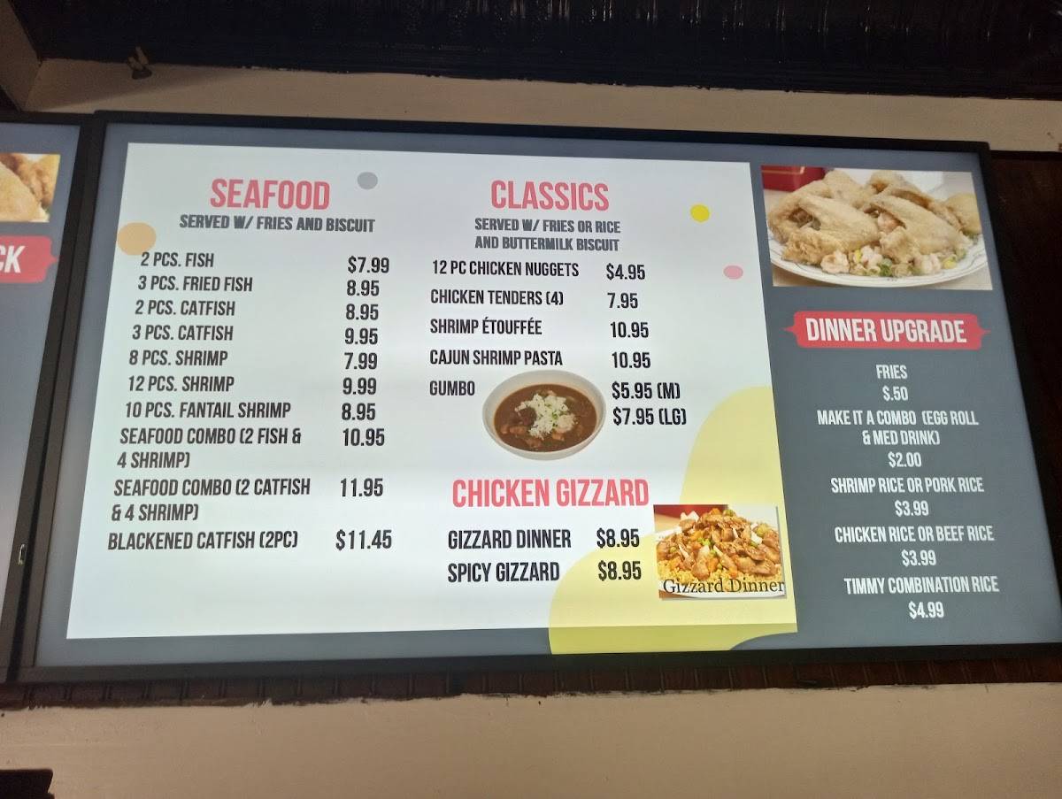 Timmy Chan's меню
