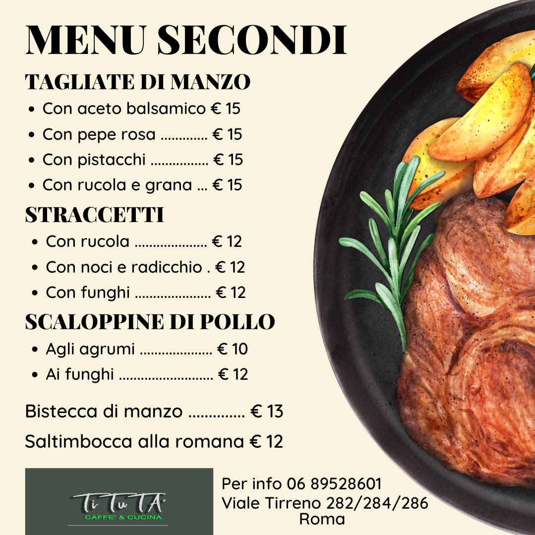 Titutà меню