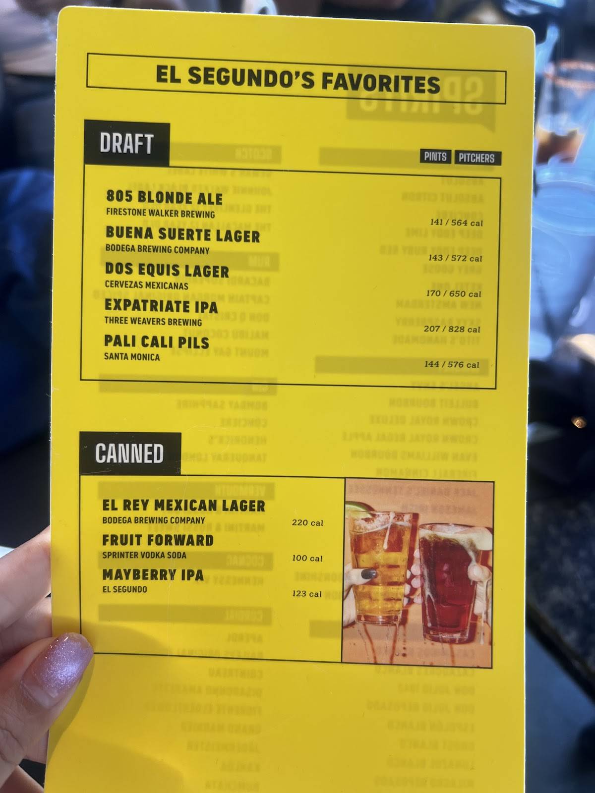 Topgolf El Segundo меню