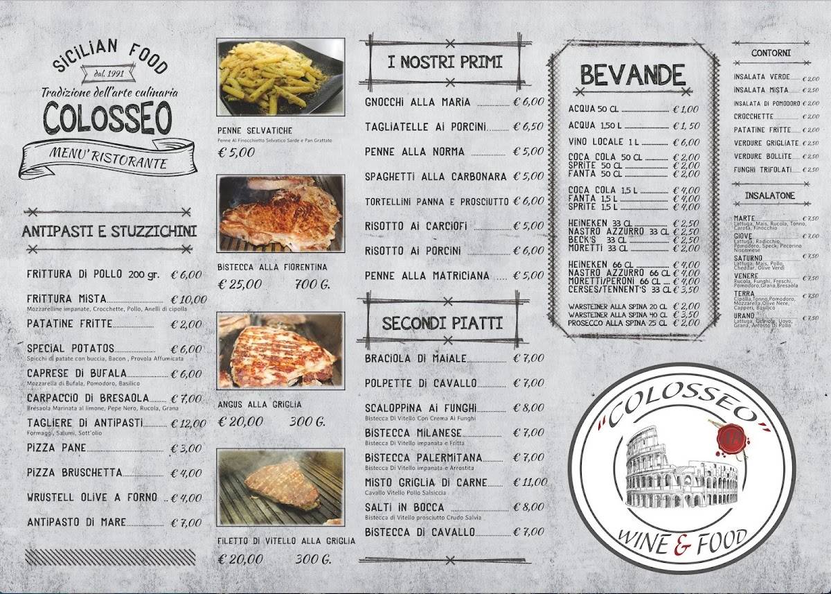 Colosseo Wine & Food ( Casa Bruccoleri ) меню