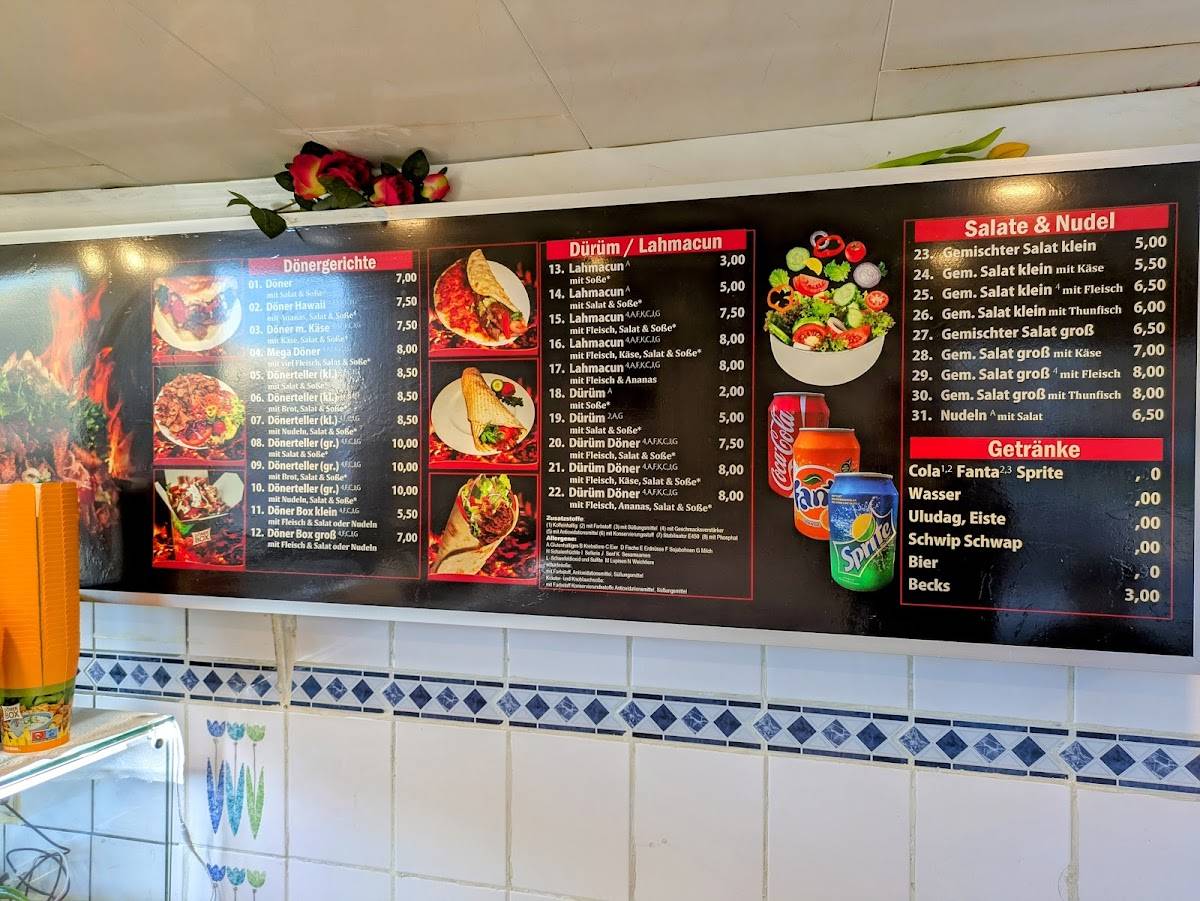 „Türkische Riviera" Döner меню