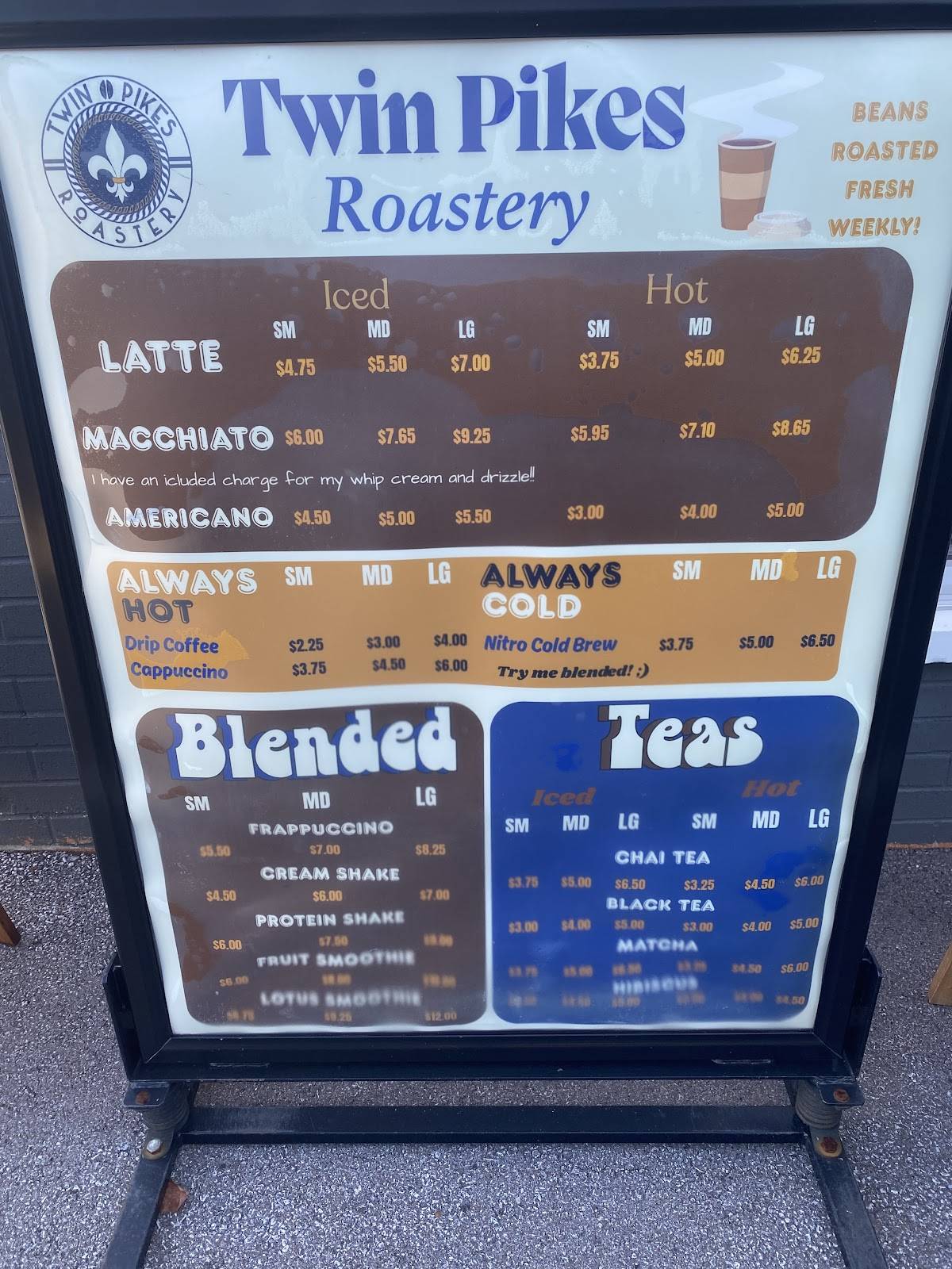 Twin Pikes Roastery меню