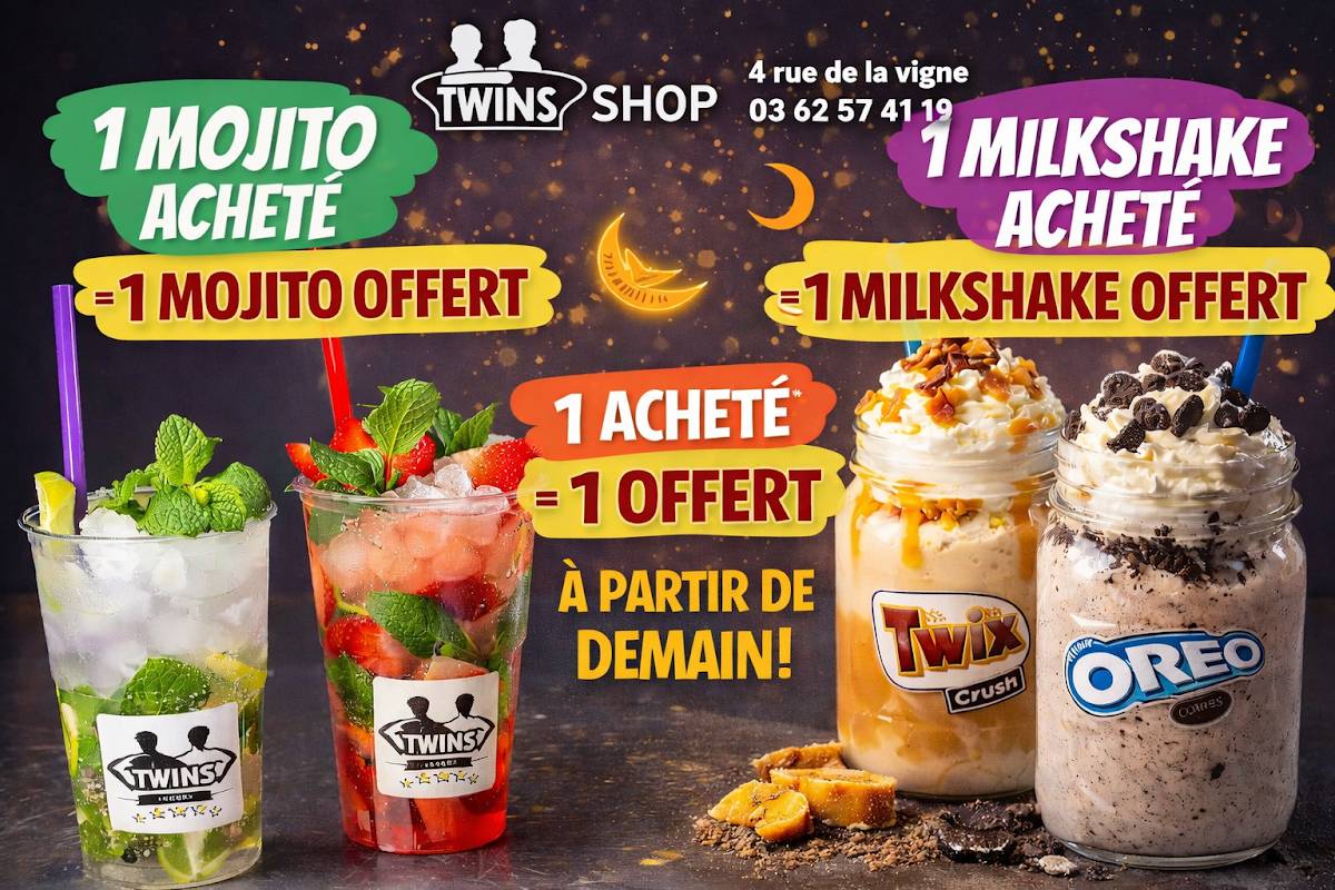 Twins shop меню