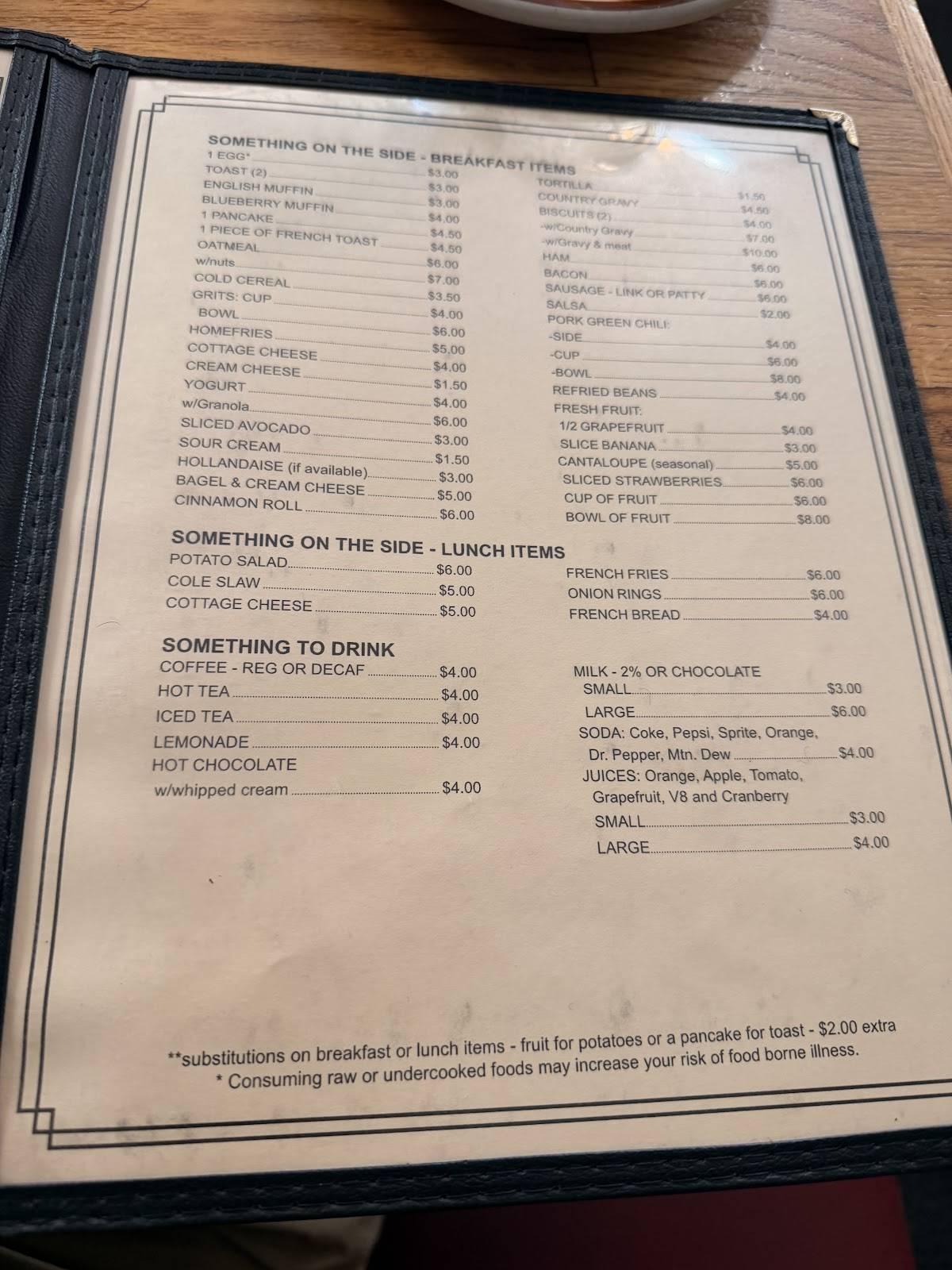 Two Rivers Bar & Cafe меню