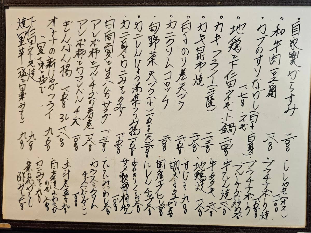 Uchida меню