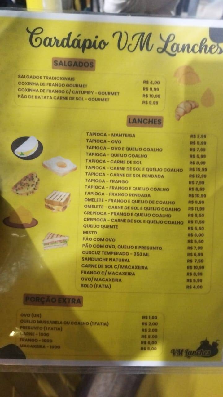 VM Lanches меню