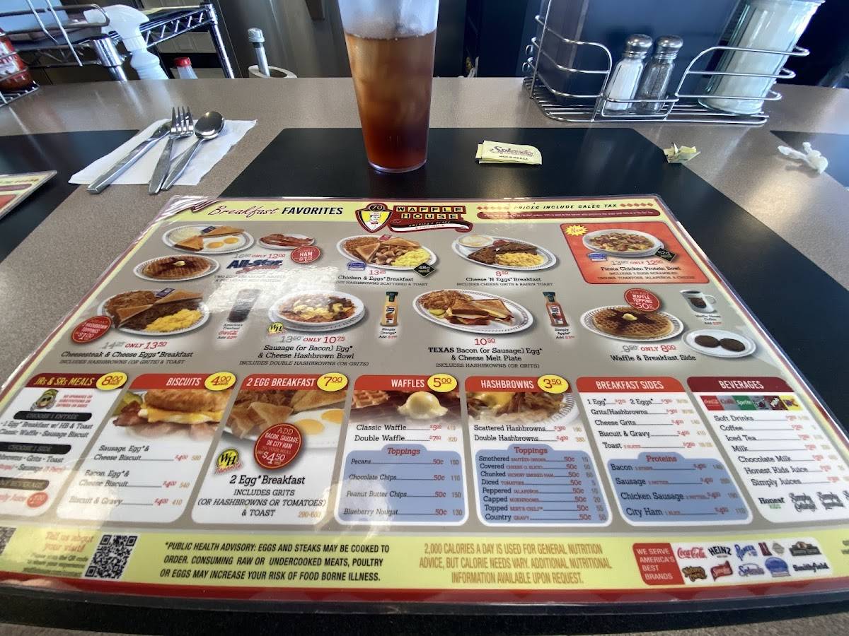 Waffle House меню