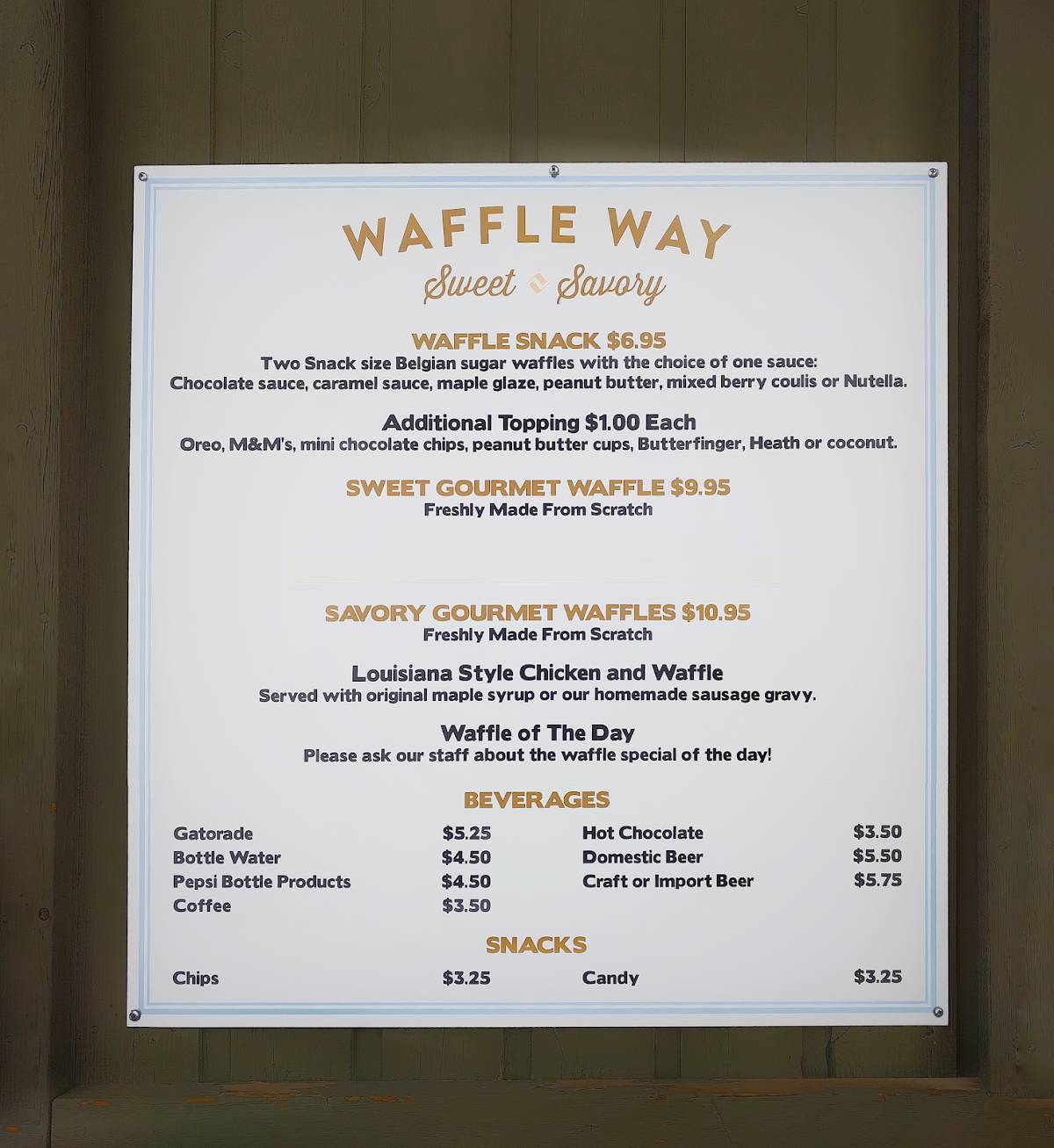 Waffle Way меню