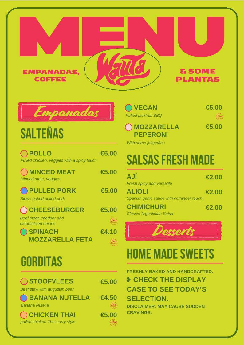Wayta - Empanadas Bolivianas меню