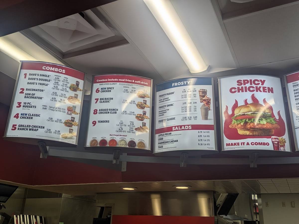 Wendy's меню