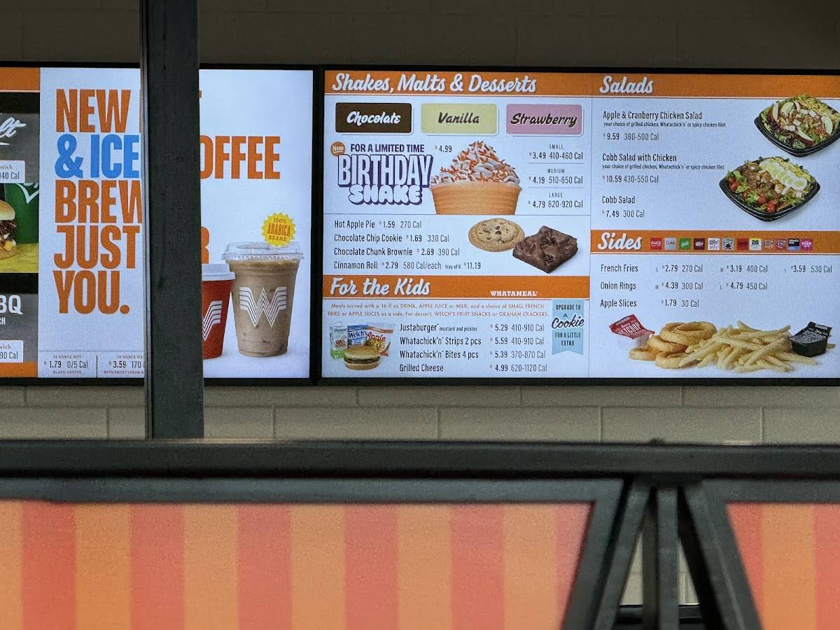 Whataburger меню