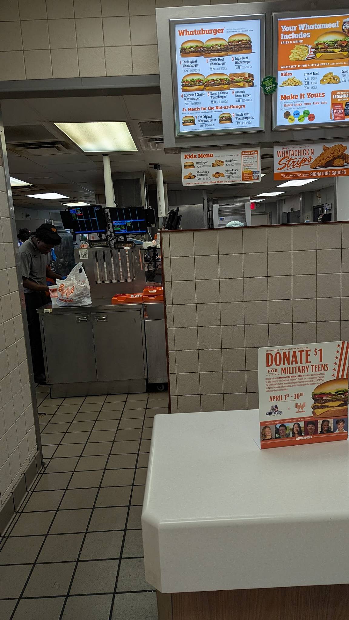 Whataburger меню