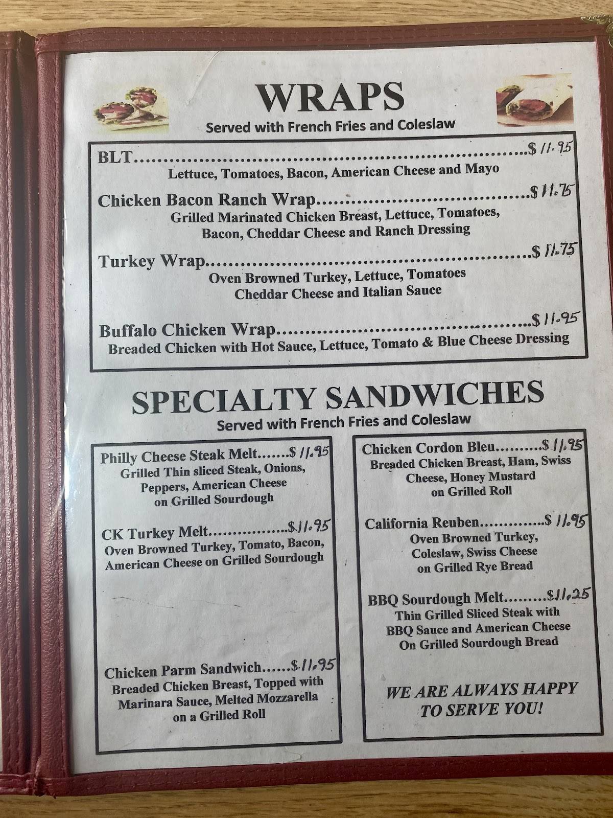 Whitney Point Country Kitchen меню