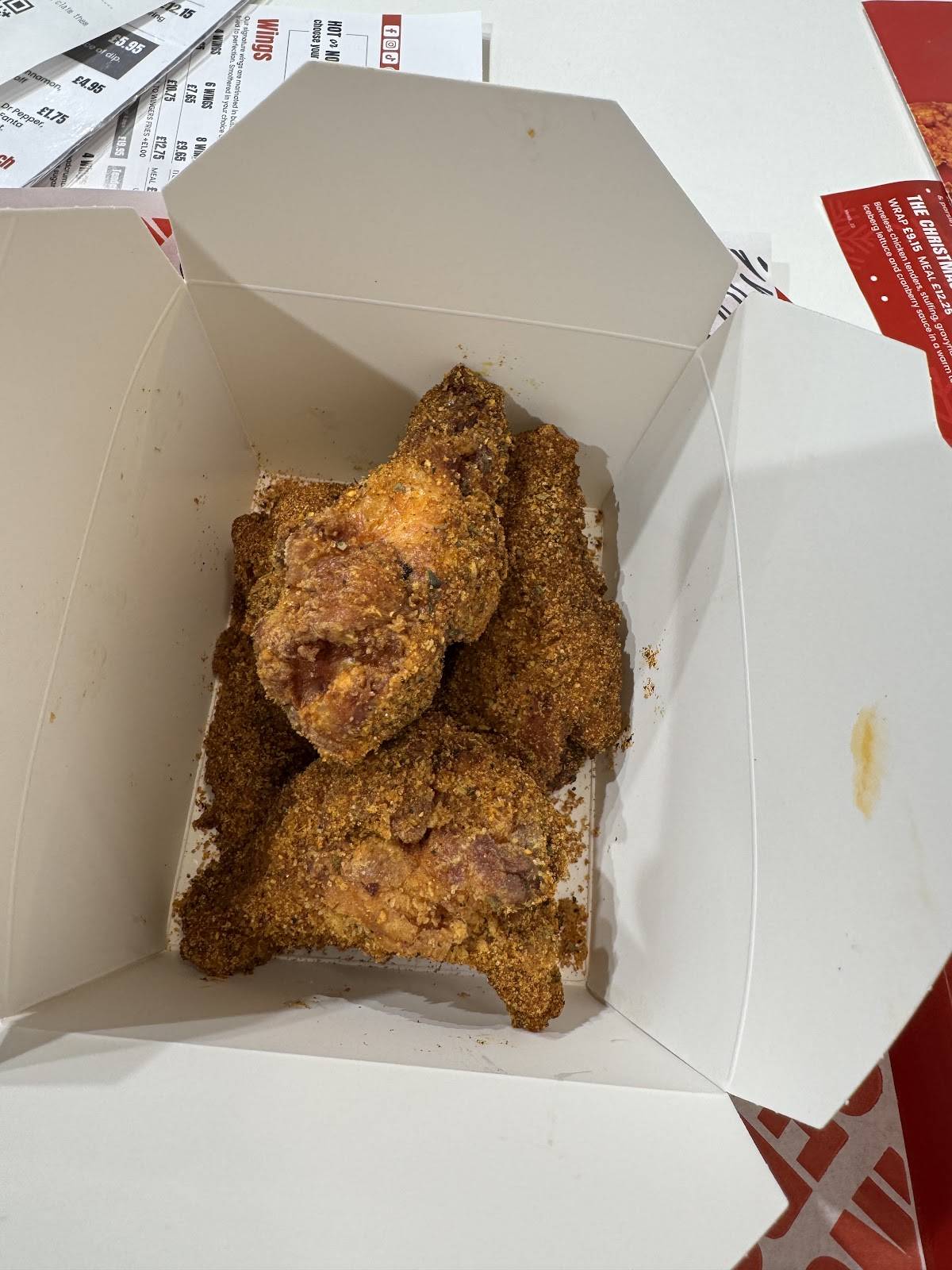 Wingers Congleton меню
