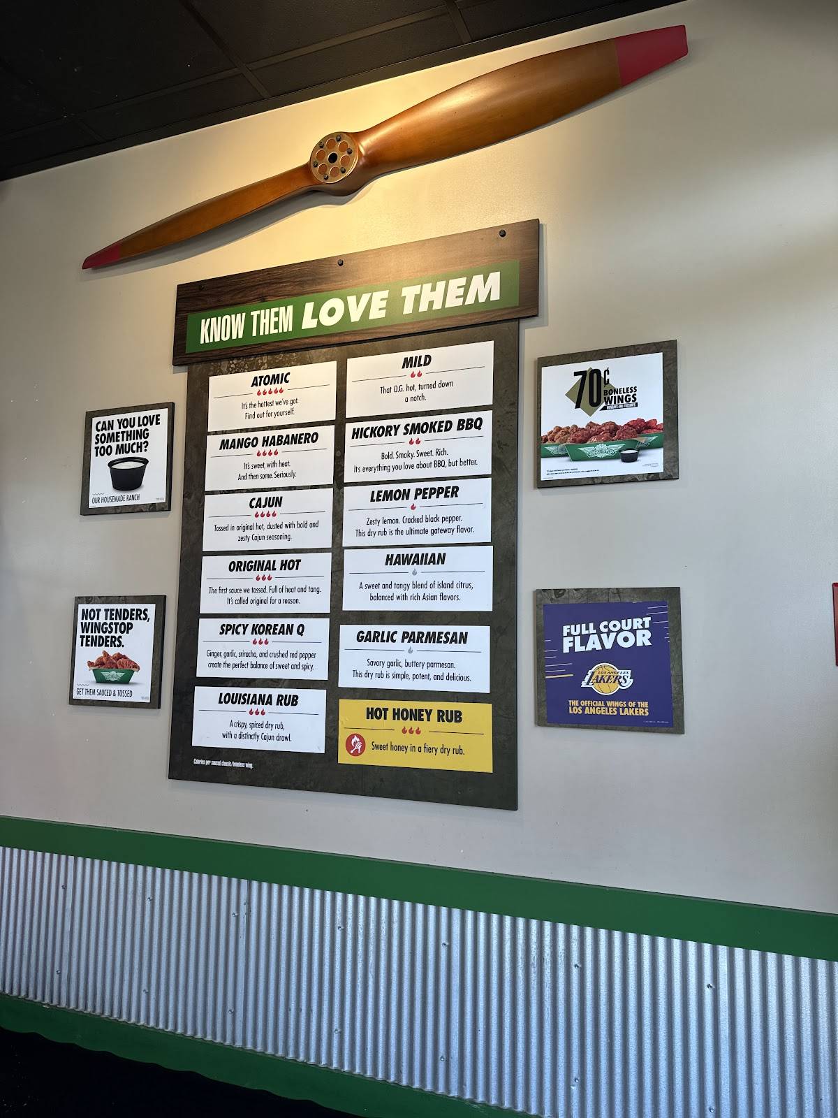 Wingstop меню