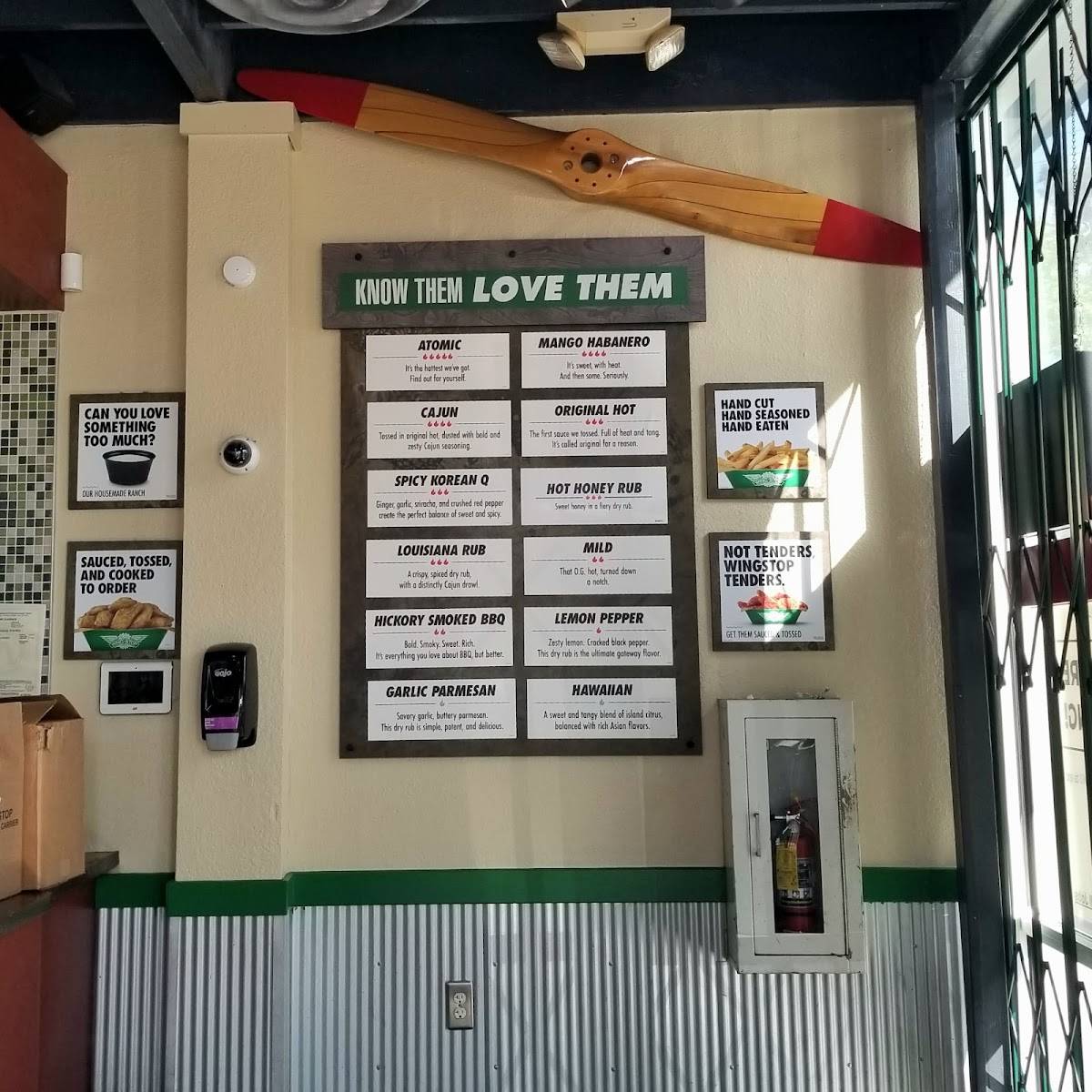 Wingstop меню