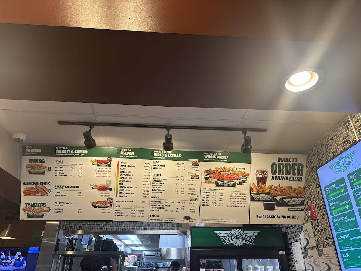 Wingstop меню