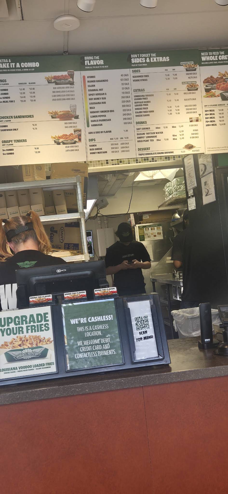 Wingstop меню