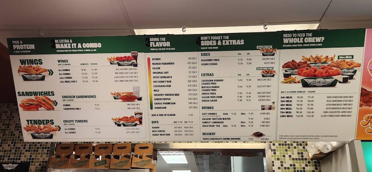 Wingstop меню