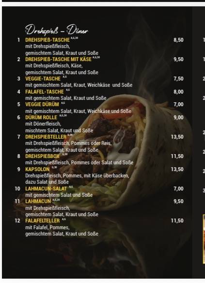 Dorfgrill Züschen меню