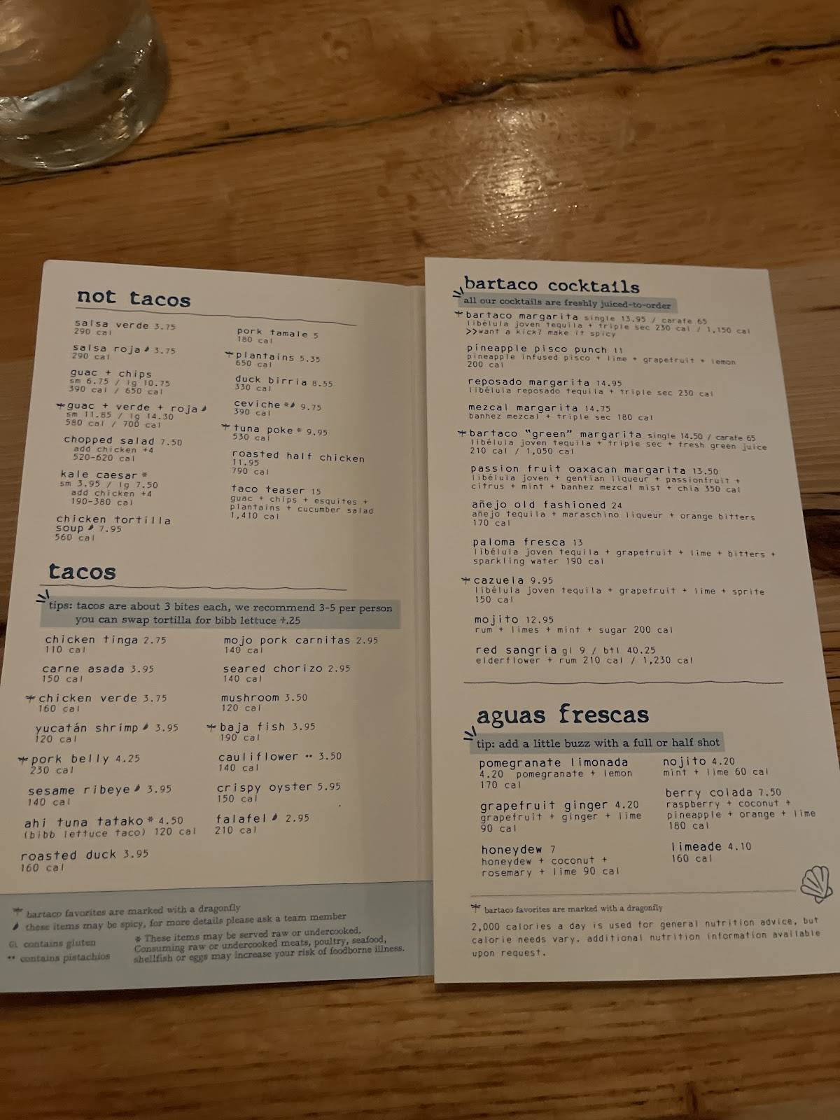 bartaco меню