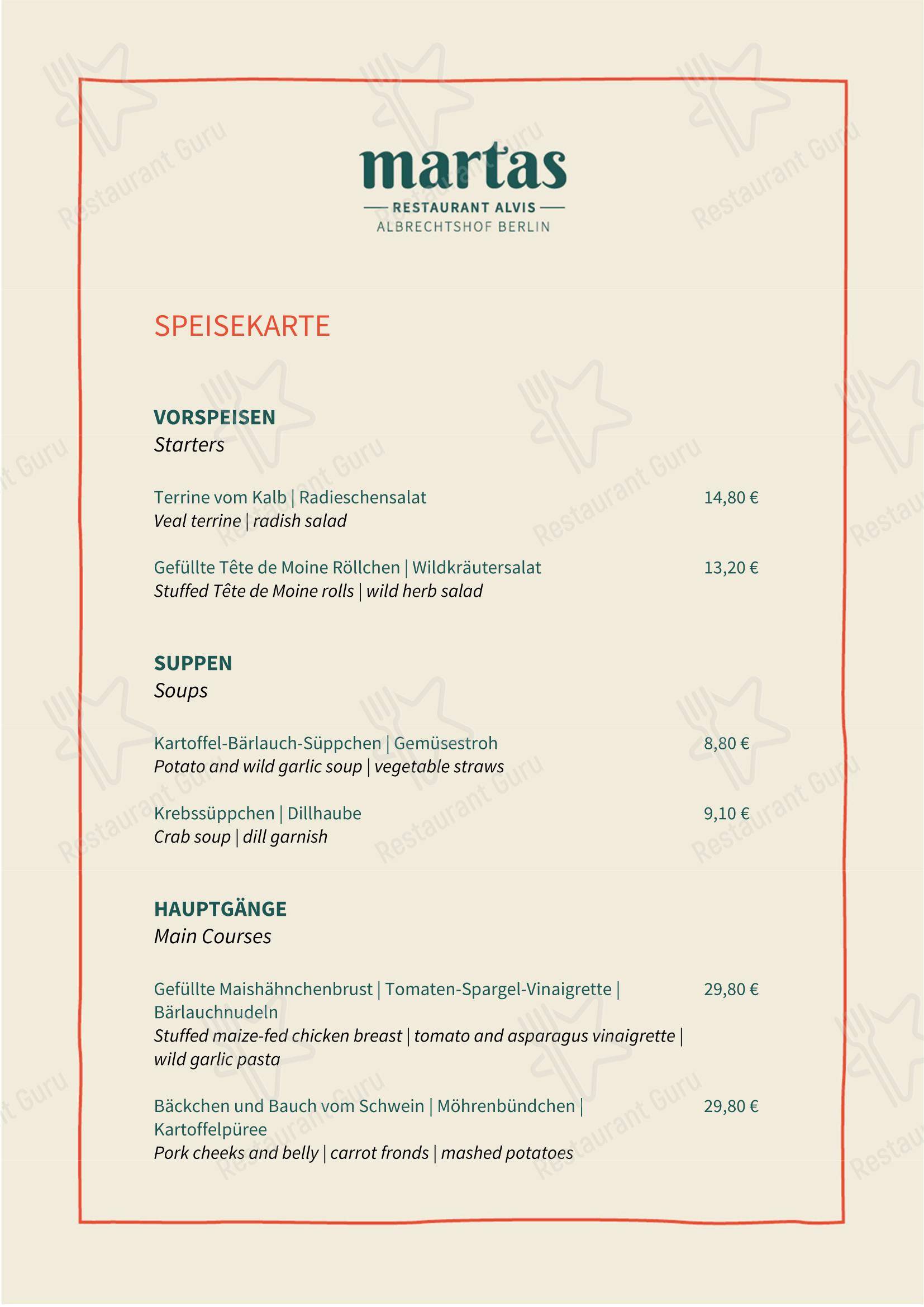 martas Restaurant Alvis в Берлине - Детское