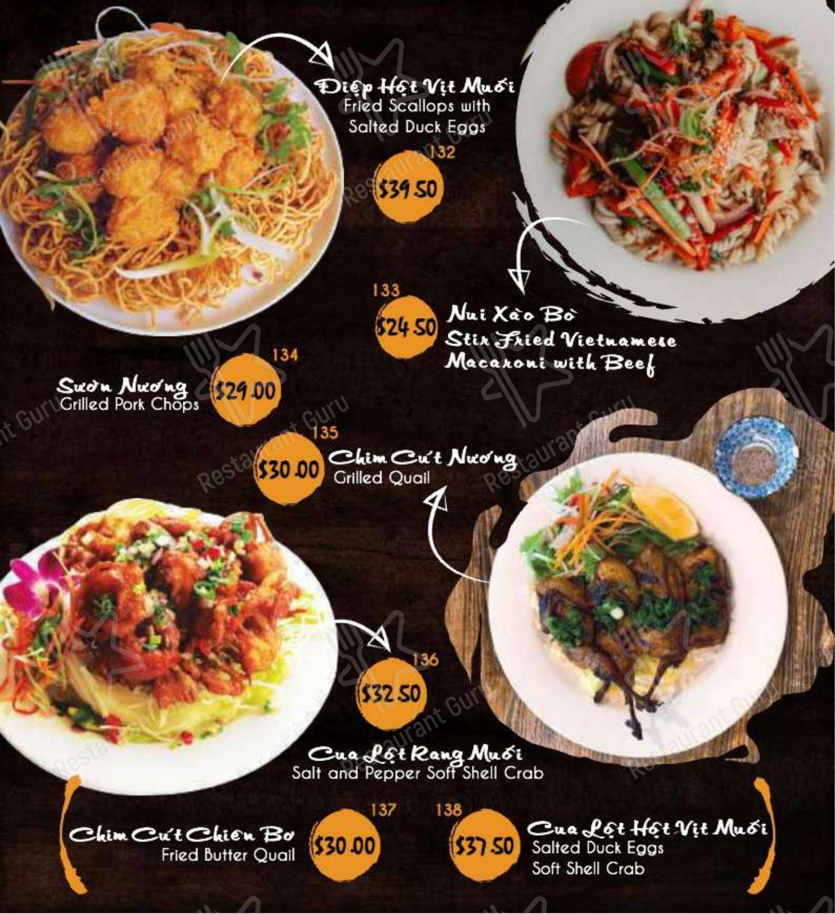 Меню напитков ресторана Chopsticks Viet Restaurant в Перте