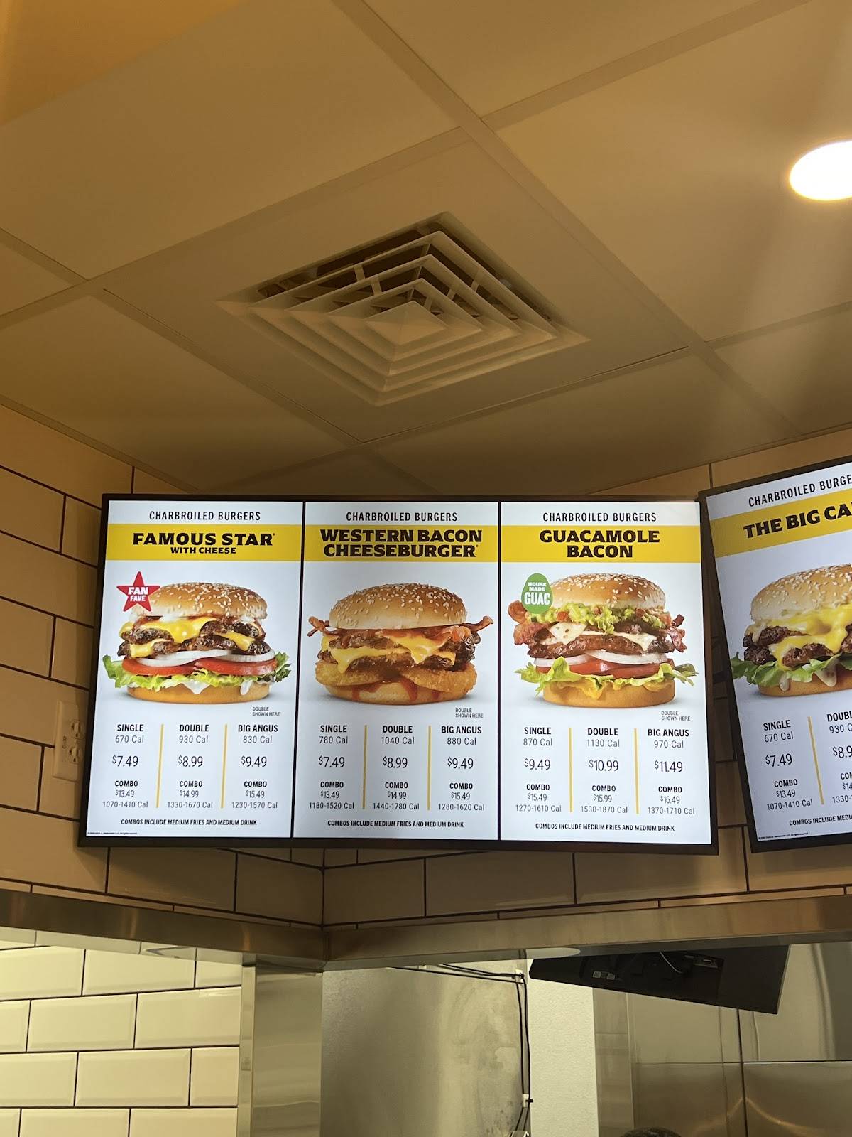 Carl's Jr. меню