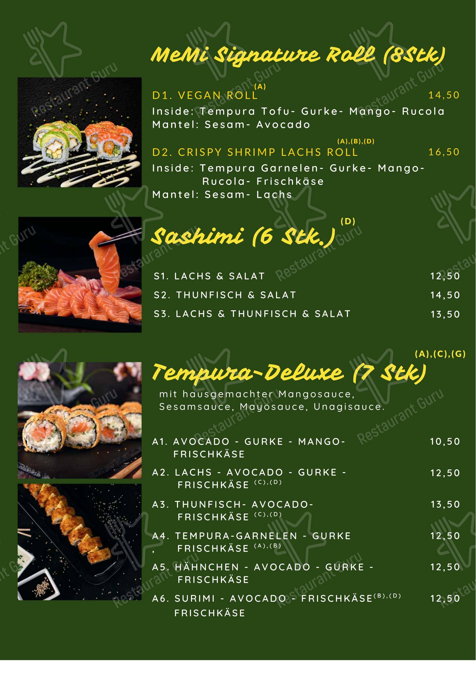 MeMi Restaurant в Райнфельдене - Меню напитков