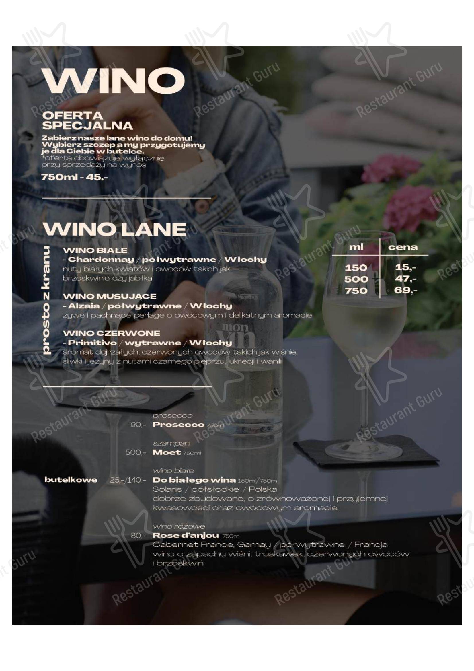 Меню ресторана NOBO restauracja в Жешуве