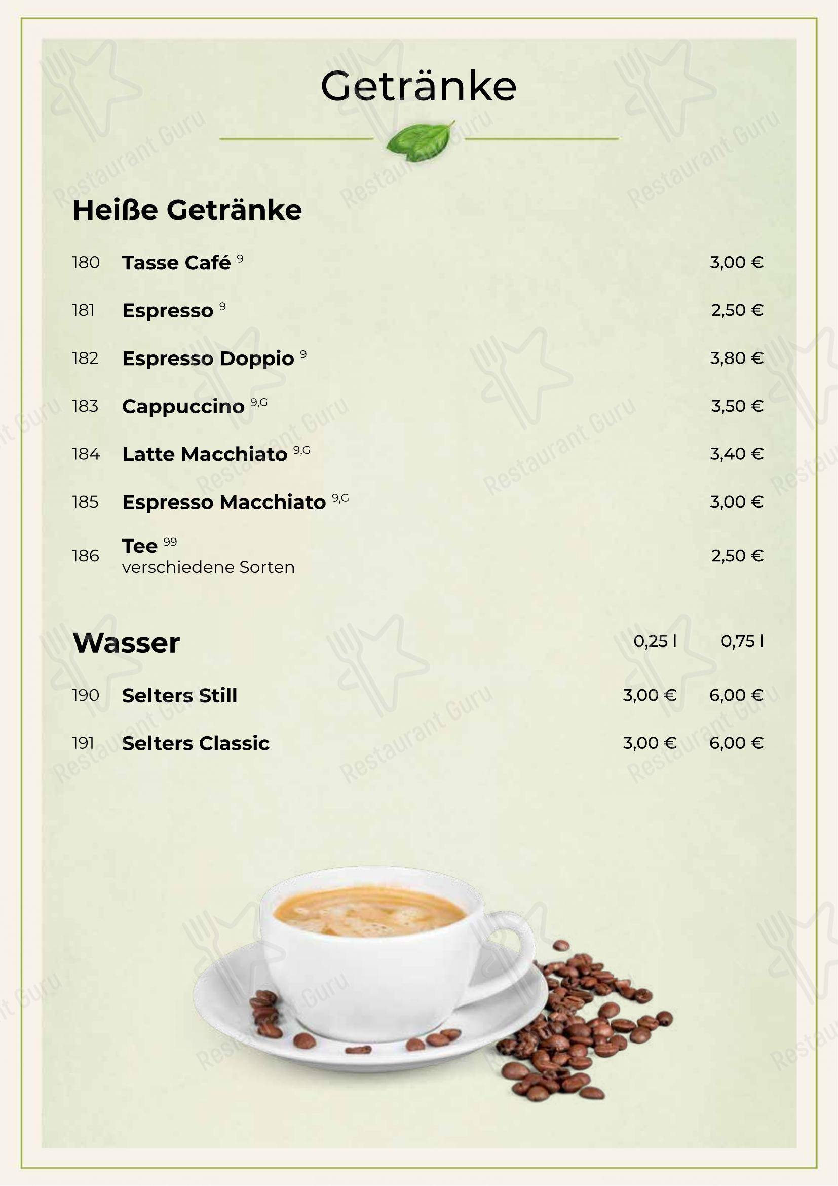 Posto Bello Ristorante в Рёдермарке - Меню напитков
