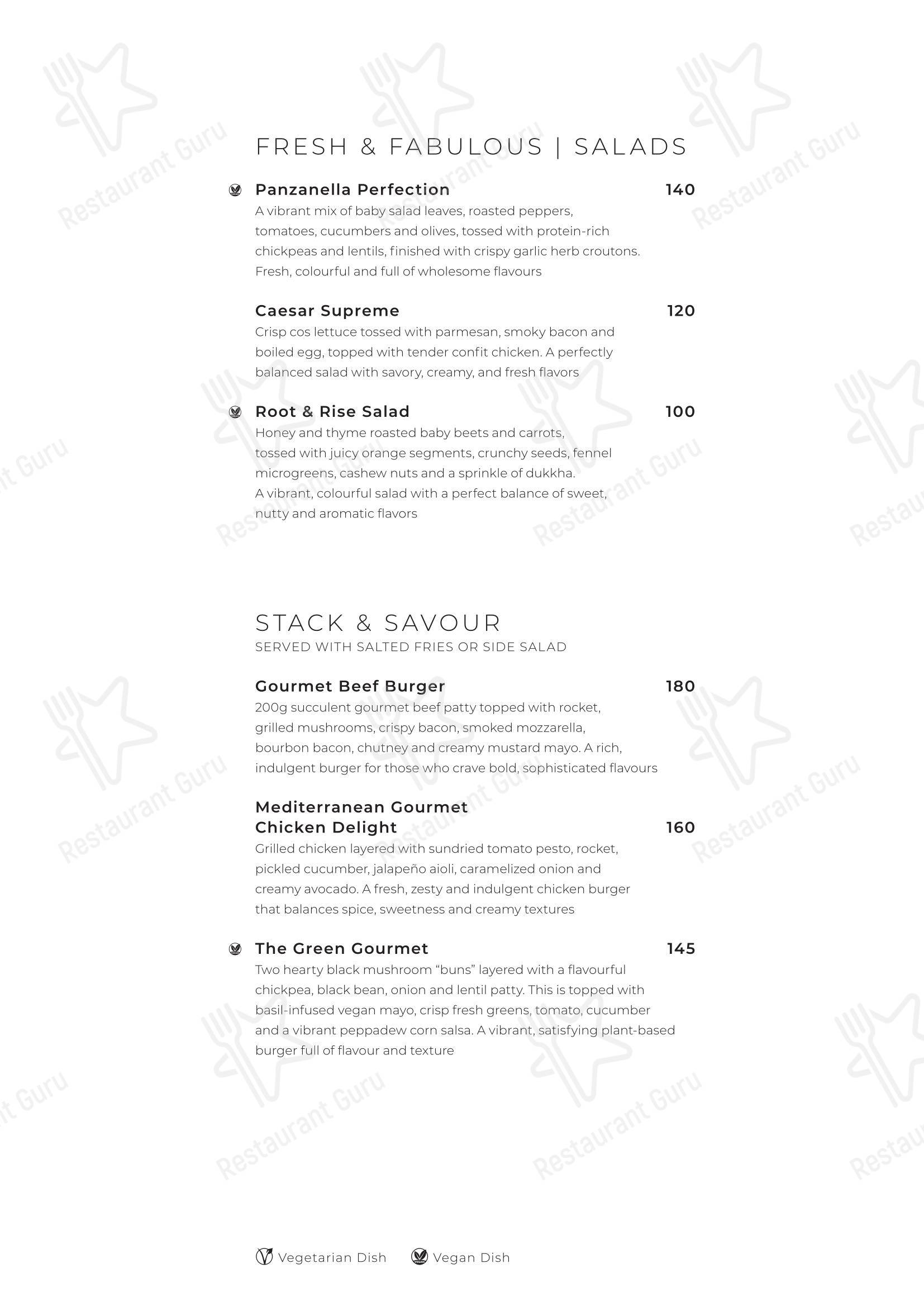 Меню ресторана Restaurant Cielo @ Avianto - Bar Grill Menu