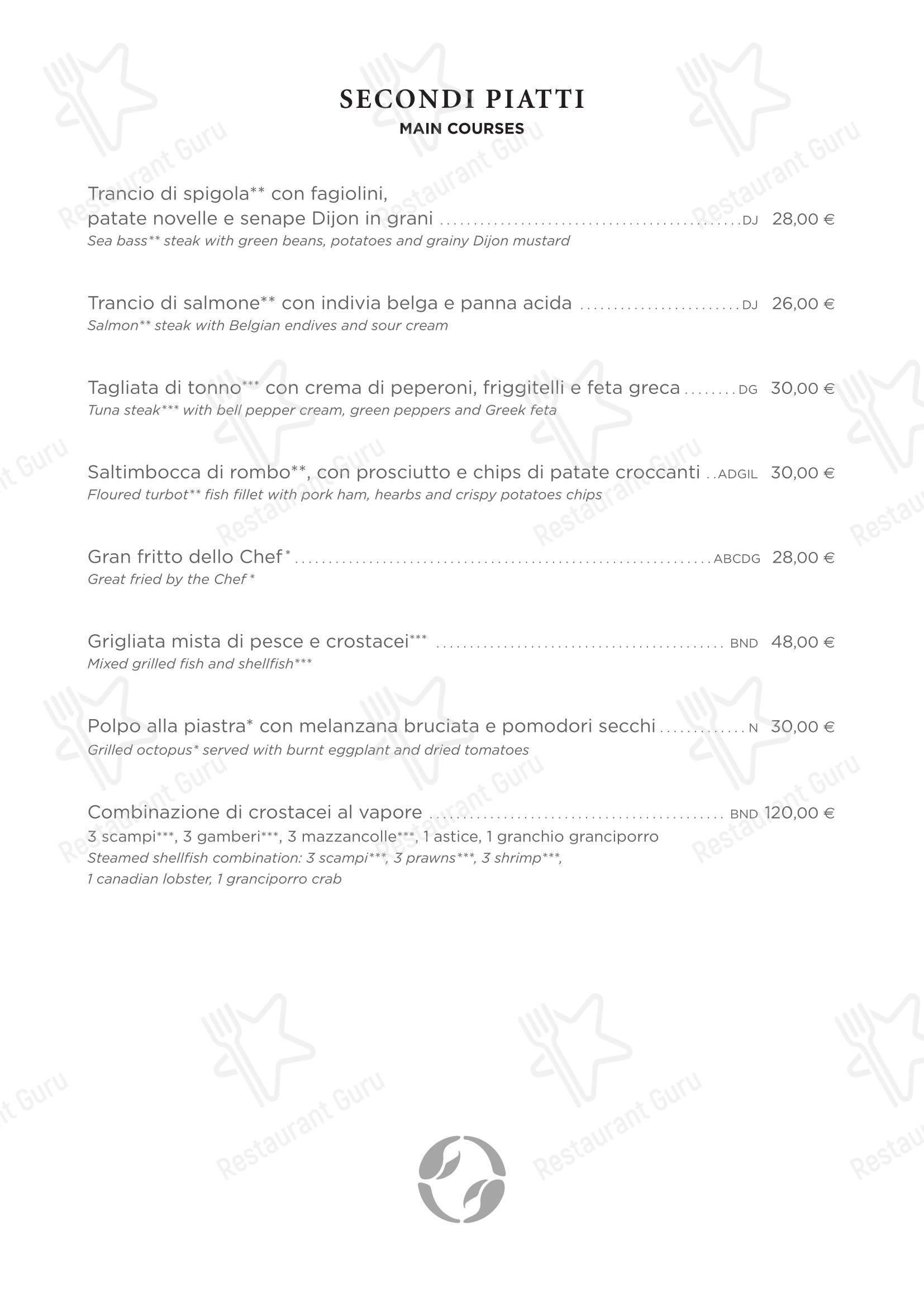 Меню ресторана Ristorante Crab - 菜单