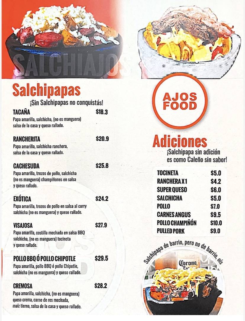 AJOS FOOD меню