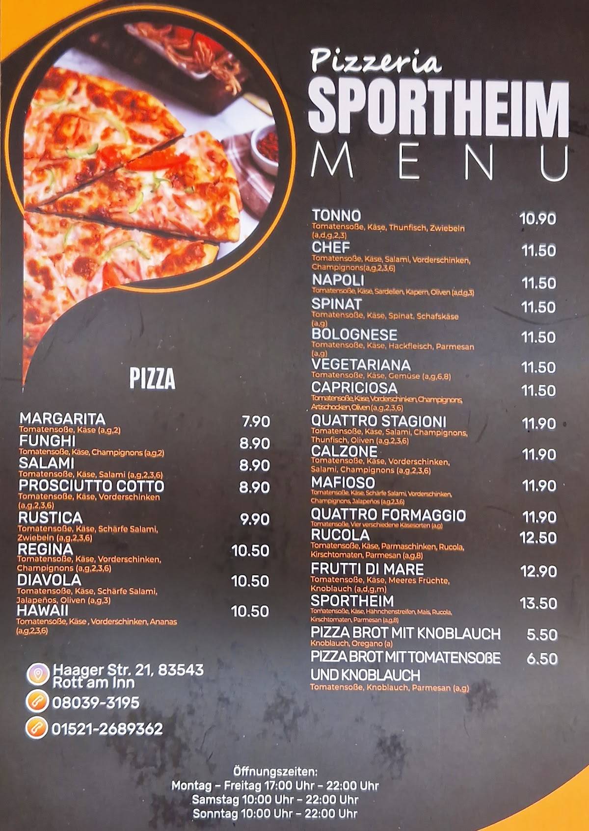 ASV Rott/Inn Sportheim меню