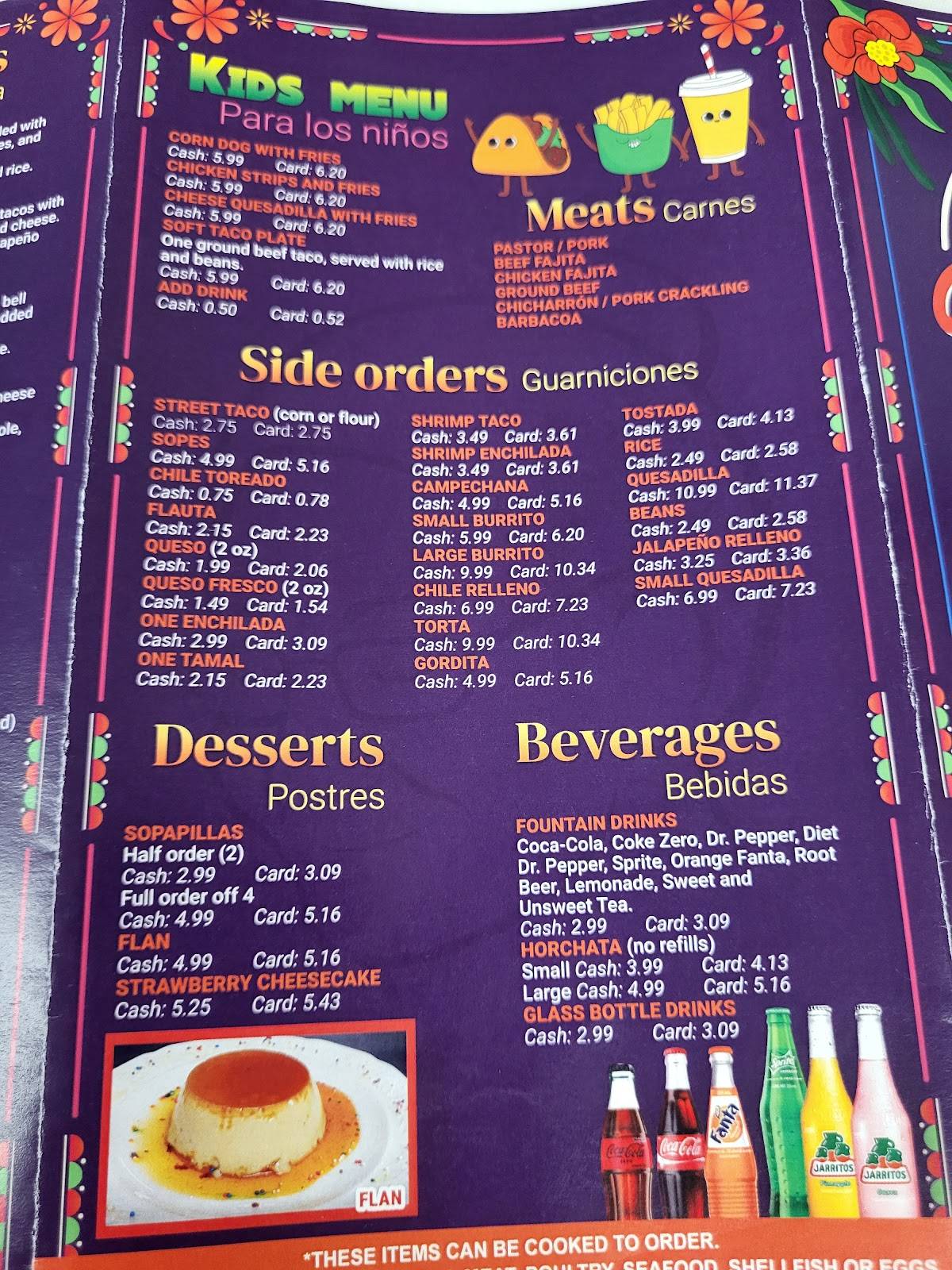 Abuela's Mexican Restaurant меню