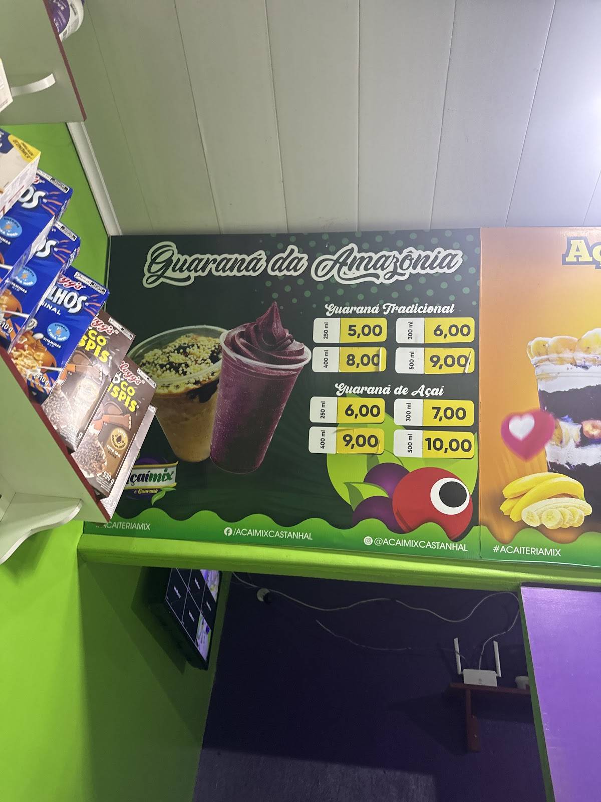 Açaimix меню