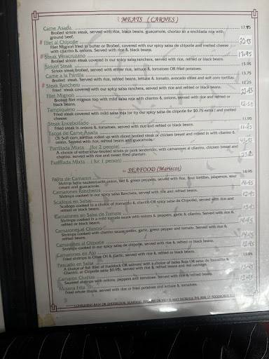 Acapulco Restaurant меню