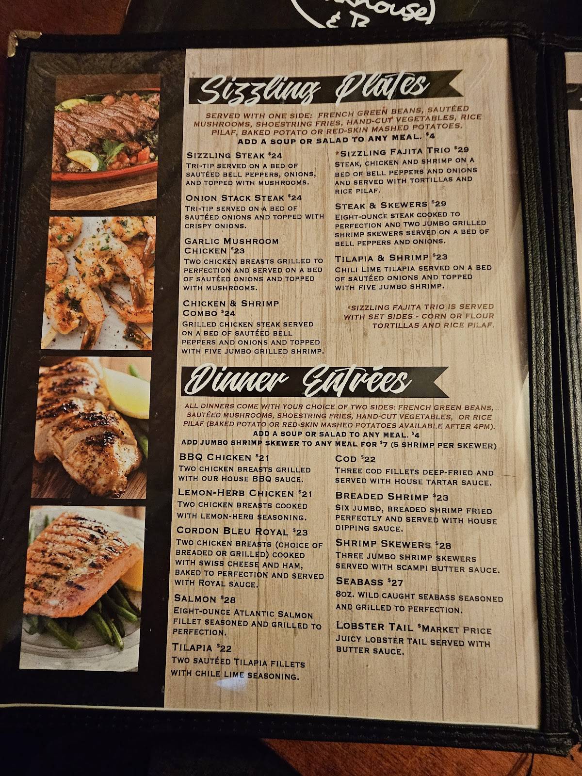 Ale's Steakhouse & Bar меню