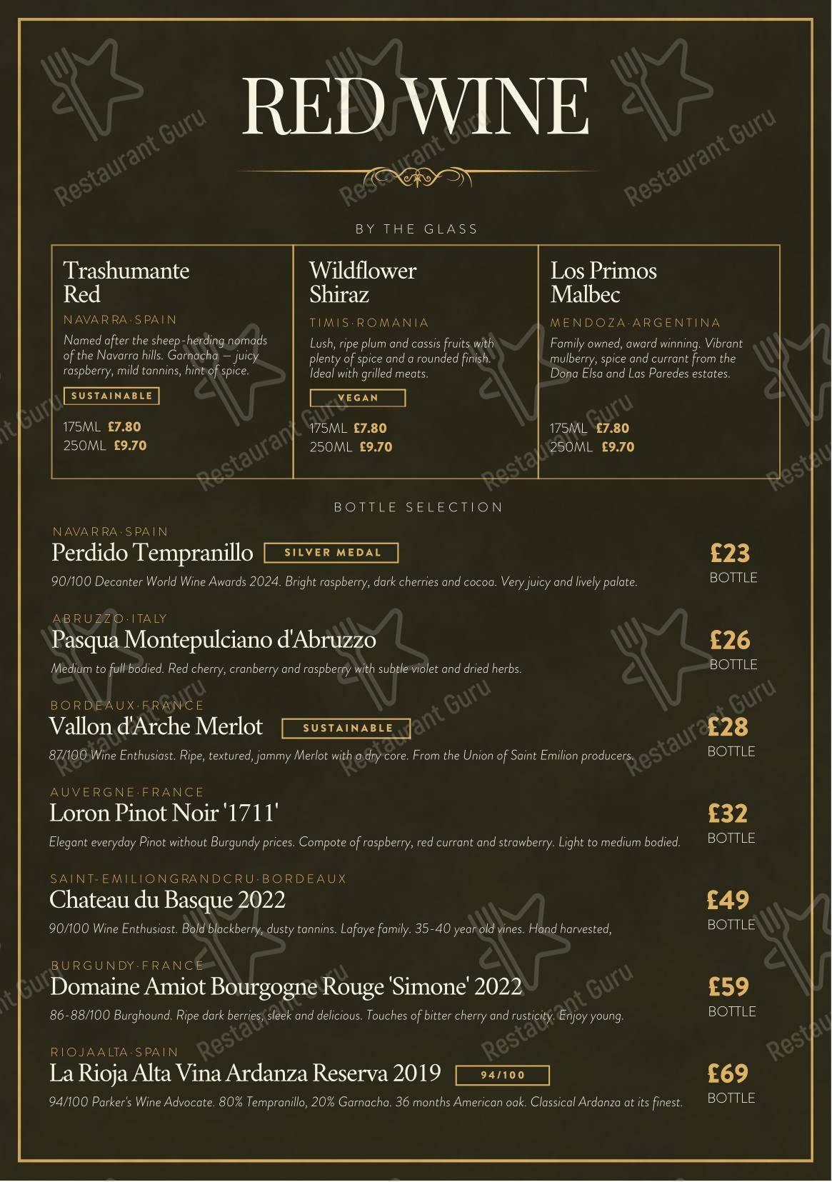 Меню паба и бара Alexanders & Co - Takeaway Menu