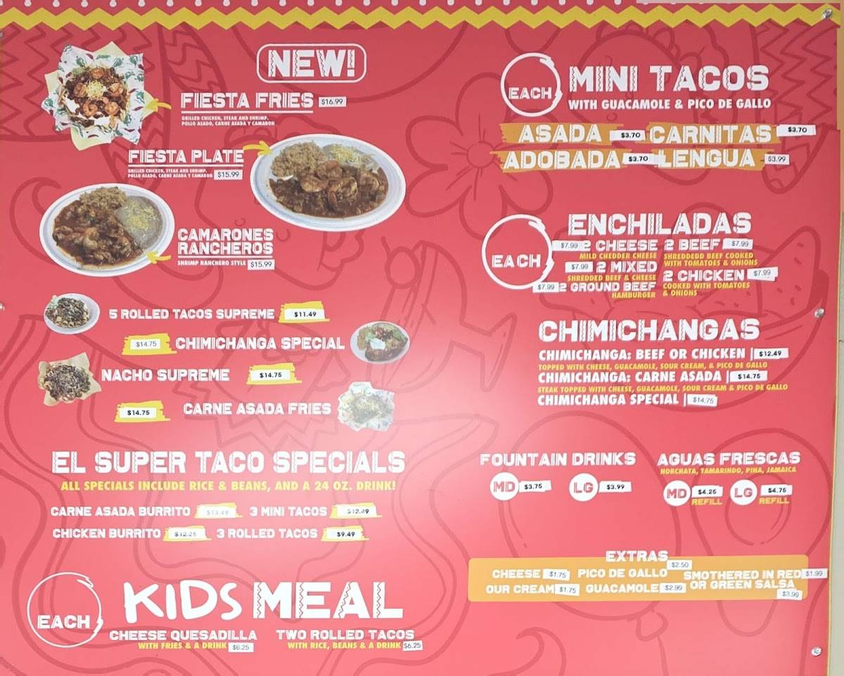 Alfonso's Mexican Food меню