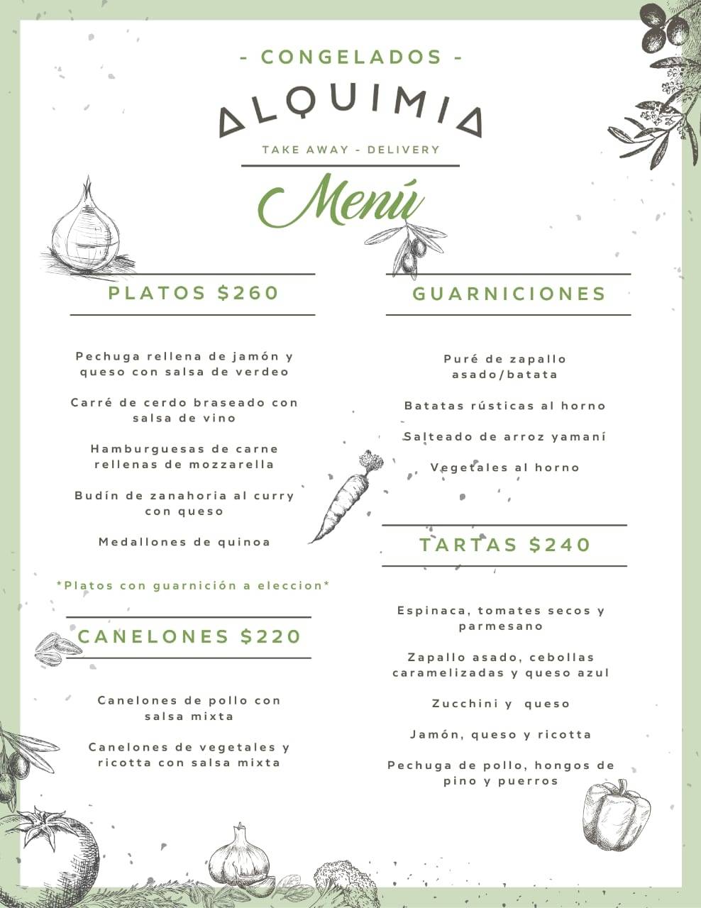 Alquimia меню