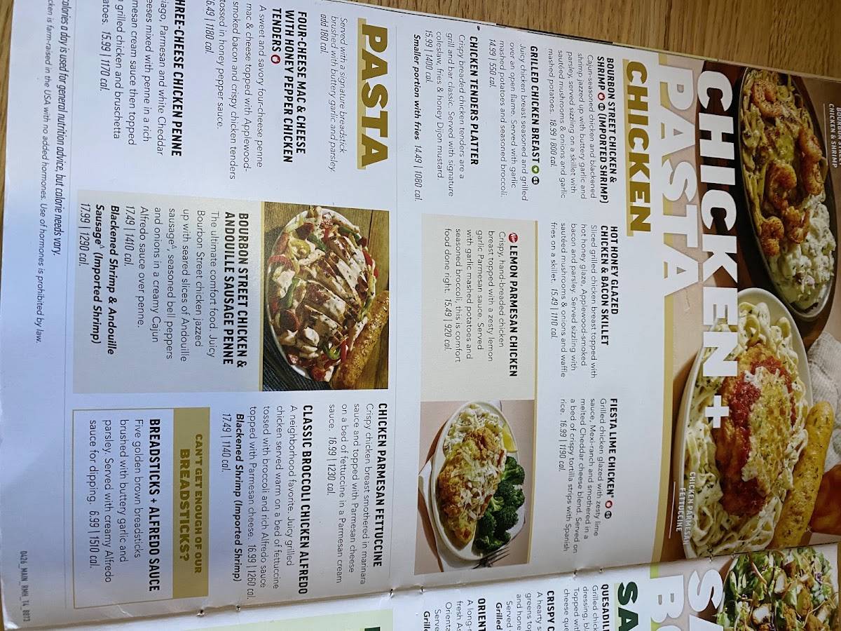 Applebee's Grill + Bar меню