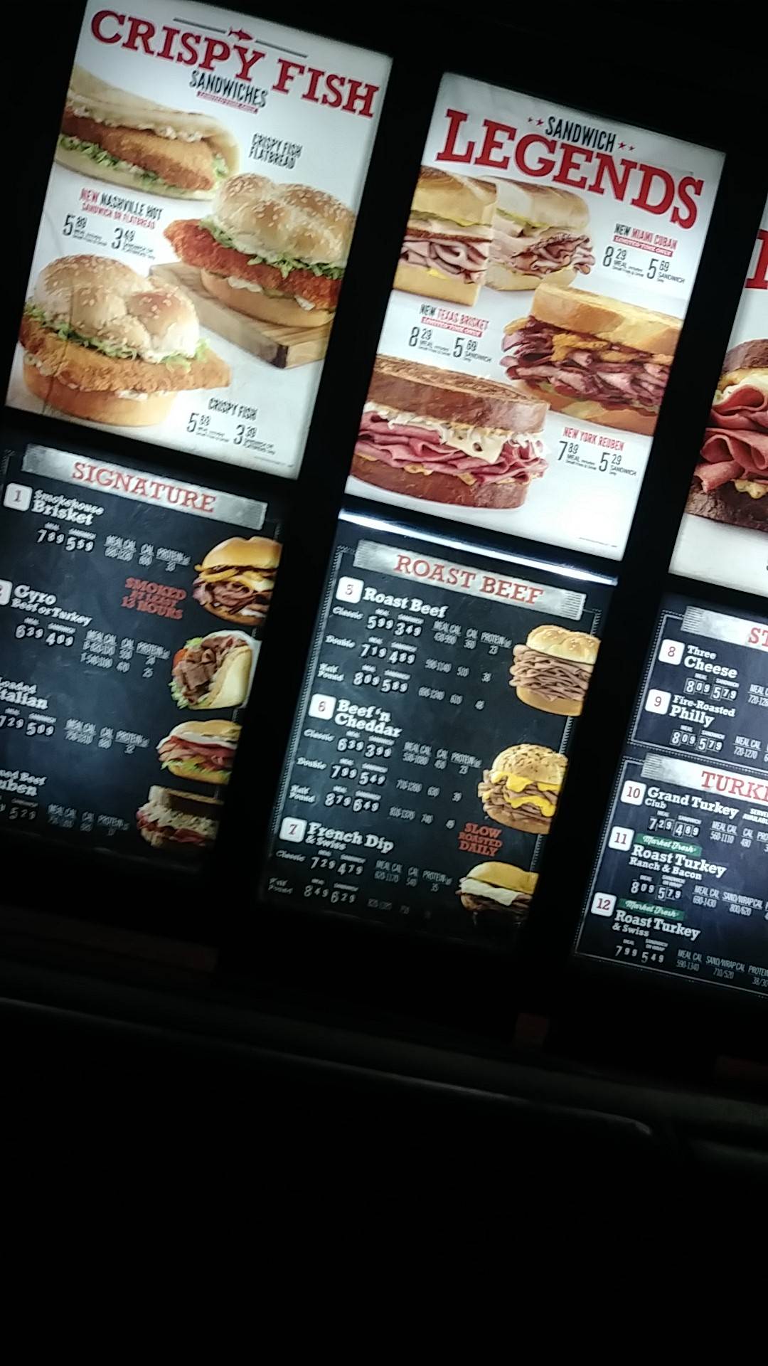 Arby's меню