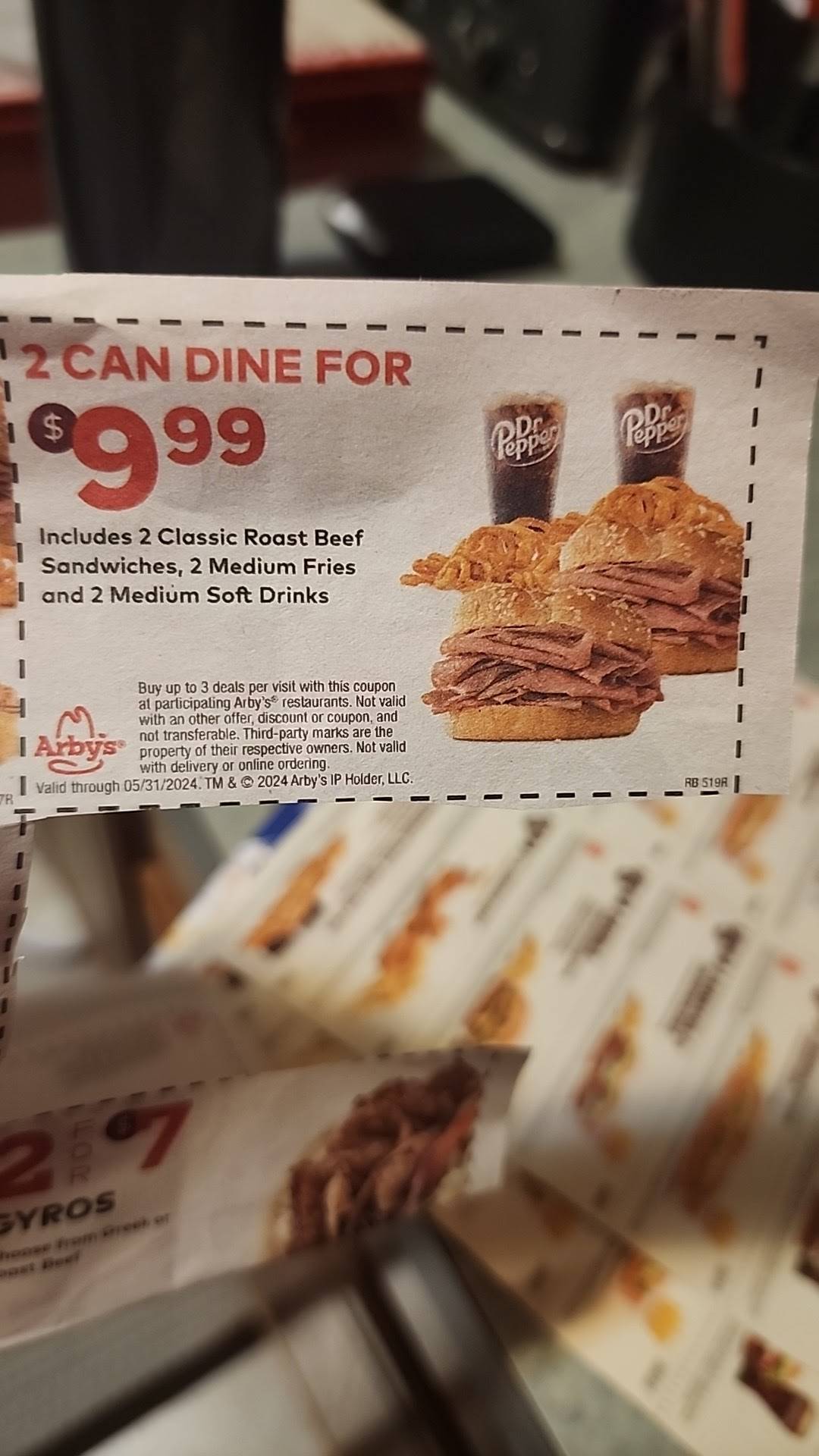 Arby's меню